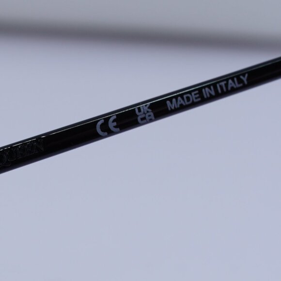 Alexander McQueen AM0317S 001 Geometric Sunglasses – Black/Grey - Picture 8 of 11